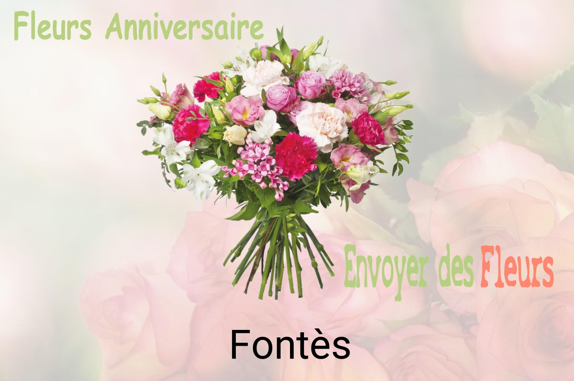 Bouquet de fleurs d’anniversaire livré à Fontès