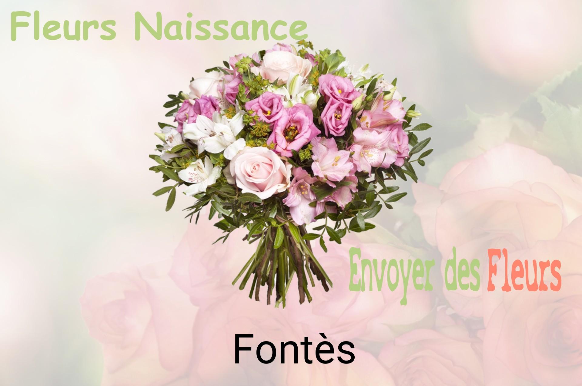 Bouquet de fleurs de naissance livré à Fontès